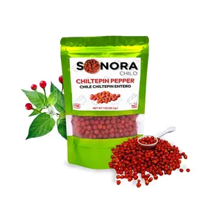 Sonora Chilo - (Chile Chiltepin Silvestre) Chiltepin pimienta seca 1 onza (0.99 oz) vainas de chile entero, muy picante. Extra picante - Ideal para salsas de mariscos (Mariscos), guisos, carnes -