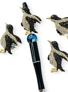 Creative DIY Penguin Ornament, Heartfelt Gift, Handmade Phone Chain Keychain Bead, Stylish Keychain For Bags, Indoor Decor, Car Hanging Accessory, Keychain Charms