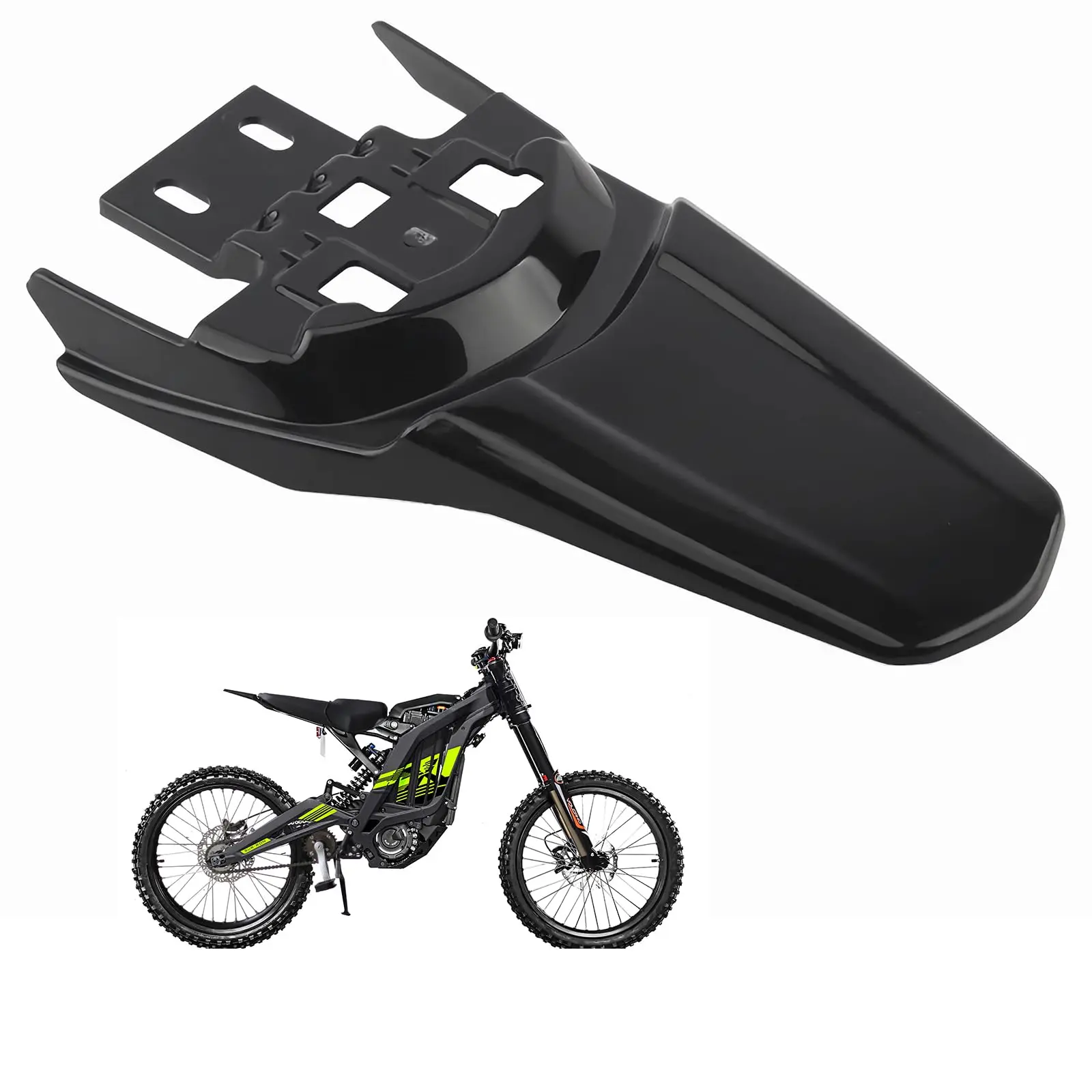 Short Back Black Rear Fender Tail Guard, Motorcycle Debris Shield with Mud Protection, Compatible with Sur Ron Light Bee X-S, Segway X160 X260 Dirt Bikes, Sur-Ron Accessories, Dirt Bike