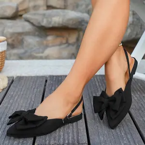 Fashion Pointed Toe Dress Flat Shoes for Women Comfortable Back Slingback Flats Fashion Casual Adjustable Ankle Strap Shoes Fashionable Embossed Sandals Footwear