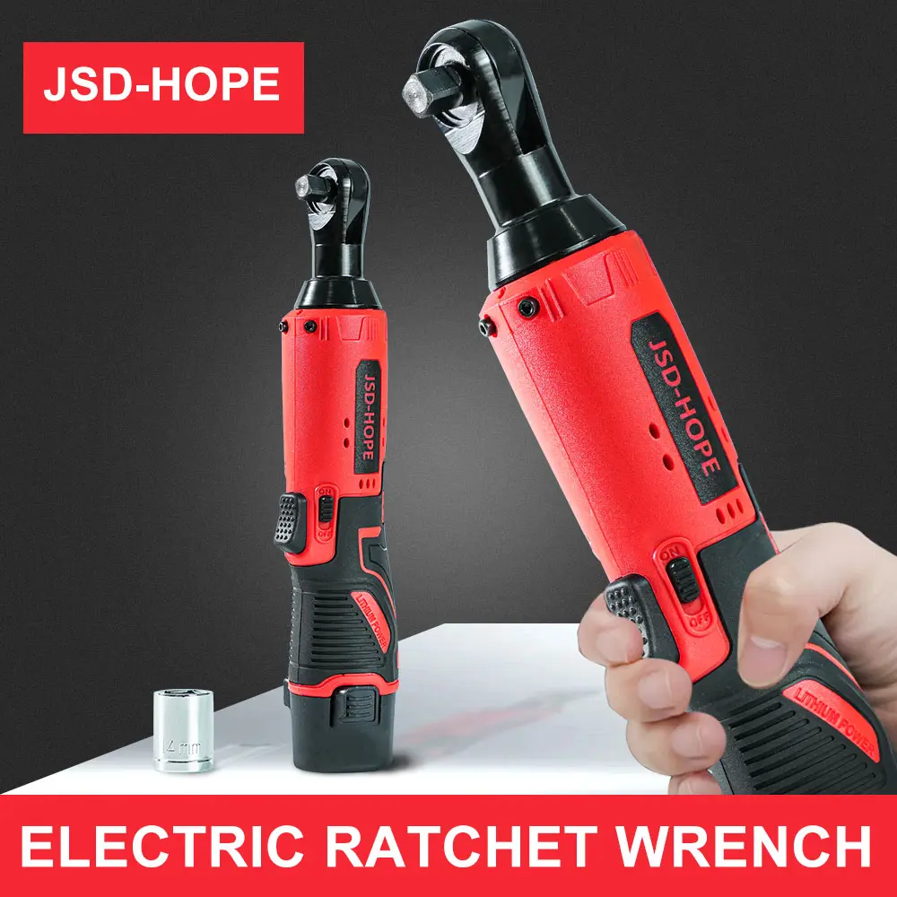 Electric Ratchet Wrench, 12V, Cordless Extended Power Ratchet Wrench Set, Save Time for Auto Repair