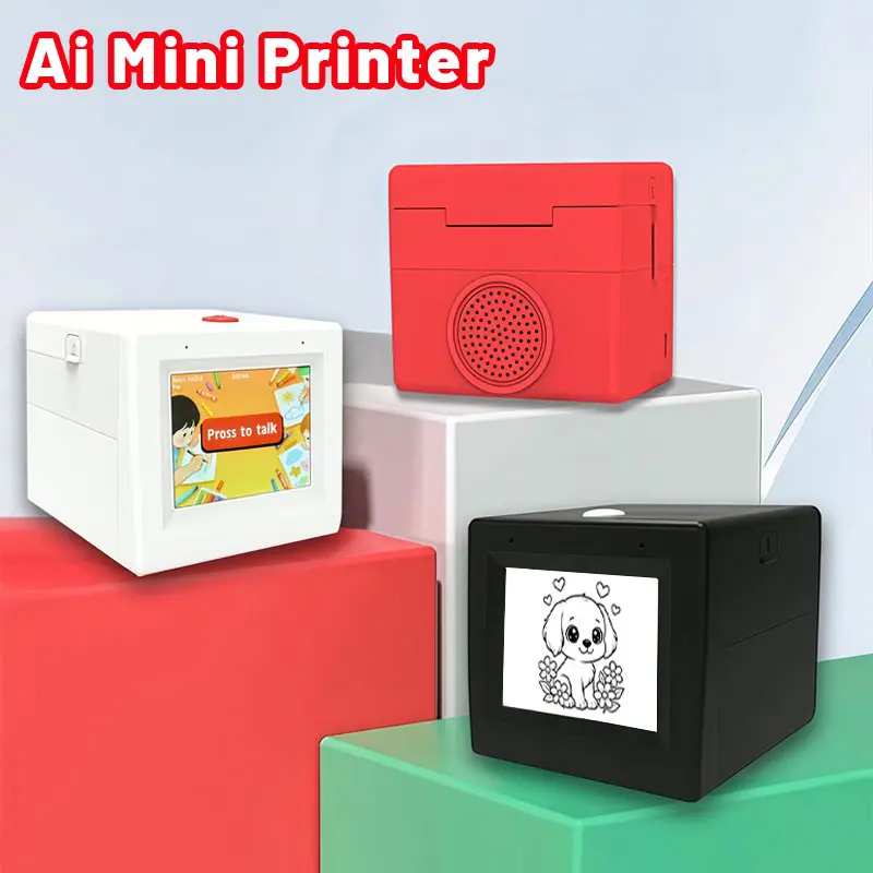 Mini Bluetooth Thermal Sticker Printer - Inkless Versatile Portable Printer for Students & Hobbyists, DIY Projects, with 4 Rolls of Waterproof Thermal Paper, Christmas-Themed Smart Glass Accessory, Advent Calendar, Random Color Resin Dried Flower Stickers