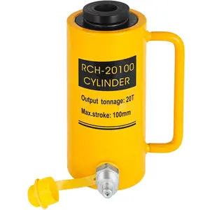 VEVOR 20T 4Inch Hydraulic Cylinder Jack Hollow Single Acting Hydraulic Ram Cylinder 100mm Hydraulic Lifting Cylinders (20T 4Inch Hollow)