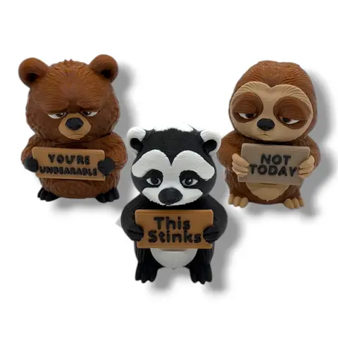 Animals with Attitude – Sarcastic Desk-Pet Collection