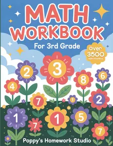 Third Grade Math Workbook For Kids (Suitable for Ages 8-9 Years Old): 3rd Grade Multiplication, Division, Addition And Subtraction Math Drills (1, 2 ... (Third Grade Educational Workbooks)