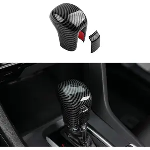 for 10th Gen Civic Gear Shifting Knob Cover CVT Automatic Transmission Lever Trim Interior Accessories Compatible with Honda Civic 2021 2020 2019 2018 2017 2016 -Black