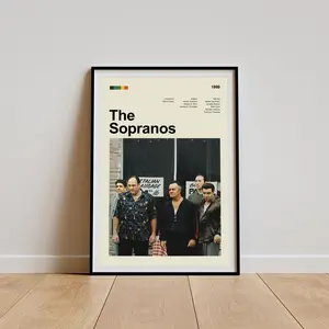 The Sopranos Poster Light Theme, Modern Tv Series Poster Print, The Sopranos Tv Series Poster, Tv Series Posters Art, Tony Soprano Decor Landscape