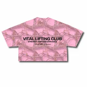Fitted Crop T-Shirt - STS Pink Woodland Camo