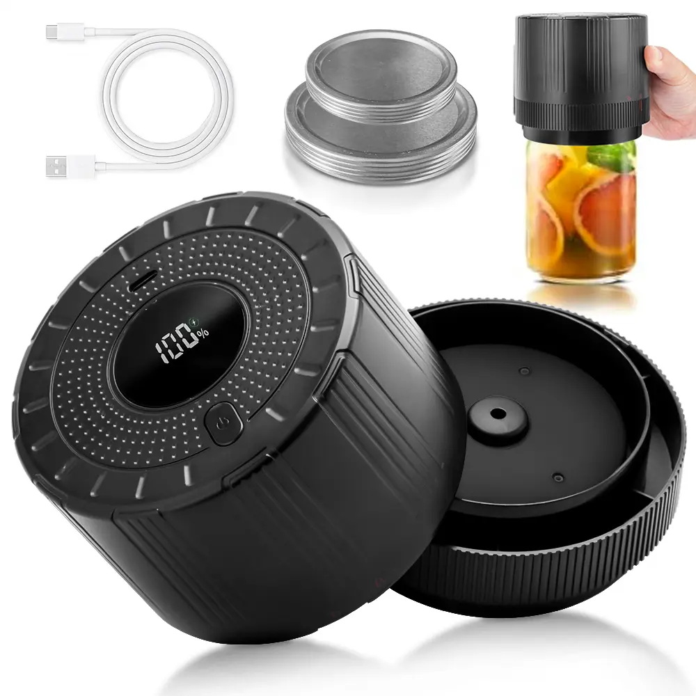Electric Mason Jar Vacuum Sealer Kit — Suitable for Wide-Mouth and Regular-Mouth Mason Jars
