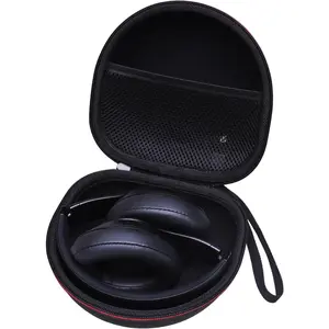 Headphone Case Compatible with Beats/Soundcore Anker/JBL Noise Cancelling Over-Ear Headphones, Black Portable Storage Case Carrying Case