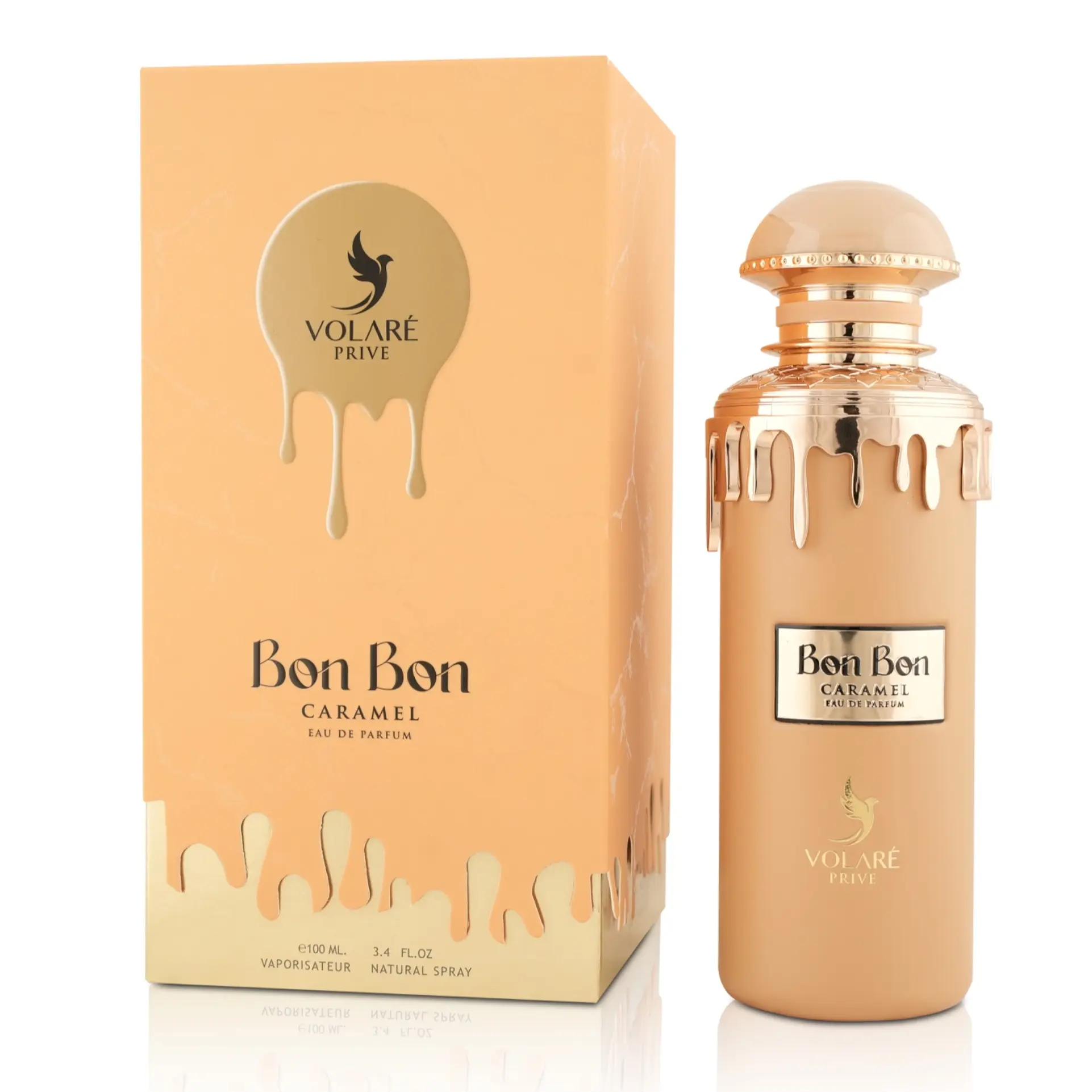 Volare Bon Bon 100ml Unisex Eau De Parfum - Gourmand, Aromatic Citrusy, Caramel Citrus Fragrance with Mandarin Orange, Caramel & Cedarwood Notes for All Genders