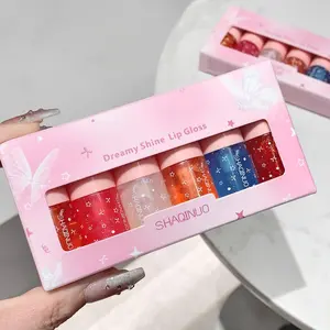 Dreamy Shimmer Lip Gloss Set, 6-Piece Brightening & Plumping Lips, Long-Lasting Shine, Non-Sticky Comfort, Perfect for Glamorous Look