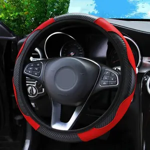 Car Steering Wheel Cover without Inner Ring, Multipurpose PU Leather Non-Slip Steering Wheel Protector, Universal Car Interior Accessory Automotive