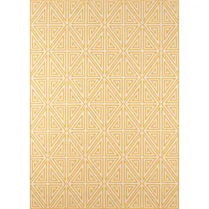 Momeni Baja BAJ-4 Yellow Contemporary Machine Made Rug