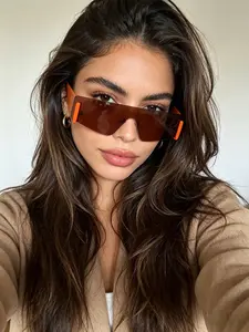 Large Frame Unisex Sunglasses, Uv400 Protection, Anti-Slip Nose Pads, Casual Style, PC Material, All-Season Wear, Daily & Travel Use, Sun Protective Sunglasses