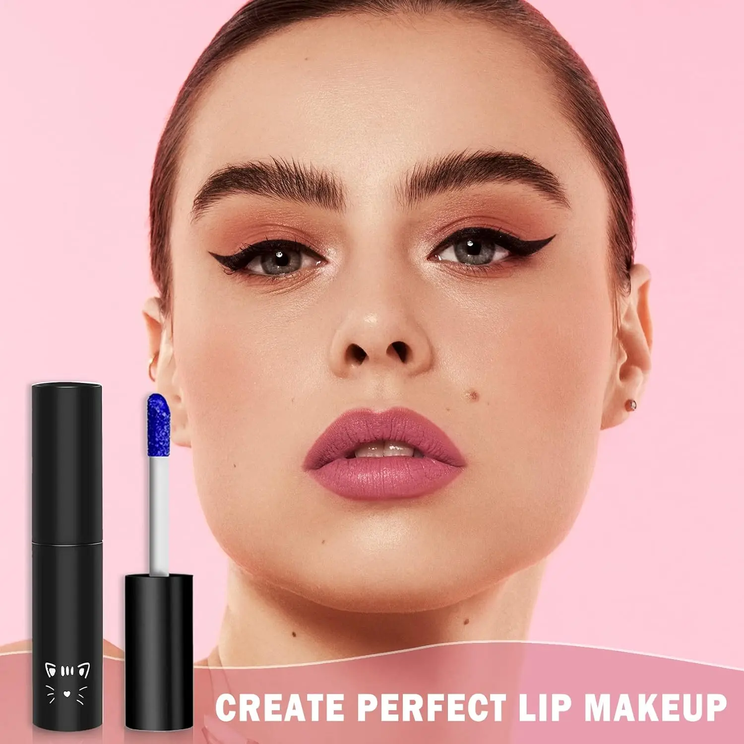 Peel Off Lip Stain Lip Tint Matte Liquid Lipstick Nude Lip Gloss Long Lasting Waterproof Lip Tint Stain Non-stick Cup Peel Off Lipstick Lip Makeup for Women Girls - 01