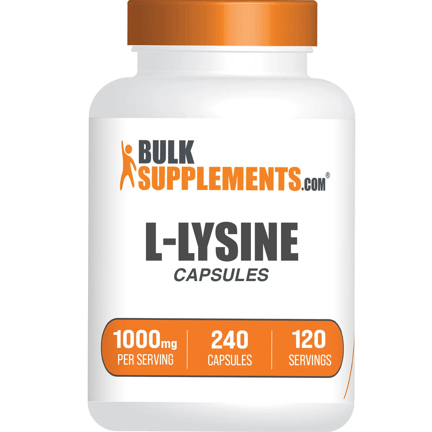 BulkSupplements L-Lysine HCl Capsules - 1000mg per Serving, 240 Count - Immune Support, Healthy Skin & Collagen Boosting Wellness Supplement