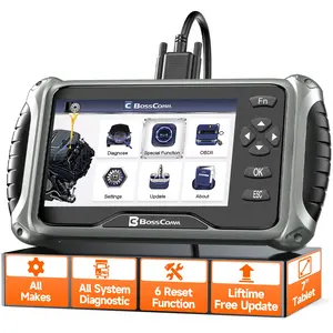 IF745 OBD2 Scanner Diagnostic Tool, All System Car Diagnostic Tool with with 6 Reset, ABS Bleeding, Throttle Relearn, Brake/Oil Reset, Automotive Scan Tool Code Reader for All Cars, 7" Screen, Lifetime Free Update