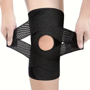 Knee Brace with Side Stabilizers & Patella Gel Pad (1 Piece) for Meniscus Tear, Arthritis Pain Relief, Adjustable Breathable Knee Support for Men Women