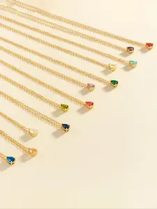 Water Drop Shaped Pendant Necklace with Gift Box & Greeting Card, Fashion Rhinestone Decor Necklace for Party, Daily Decor, Daily Wear Necklace, Trendy All-match & Exquisite Jewelry for Birthday Gift, Dainty Necklace, Elegant Necklace