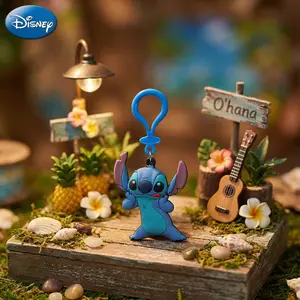 Disney Stitch PVC Keychain 1PC Official License Cute Animal Bag Clip Charms Anime Figure Collector Keyring Backpack Decor Durable PVC Soft Rubber Gift