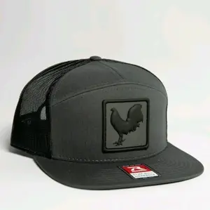 3D PVC Patch Richardson Flat-Bill 7Panel Trucker Hat 36