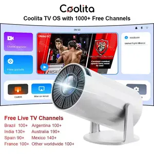 Portable Dual-Source Android Projector-Turn Any Spot into a Movie Theater! Portable Projector for Camping & Bedroom | Mini 4K Smart WiFi+BT，Best Mini Projector Under $100!? 130-Inch 720P Smart Projector for Netflix & Movies