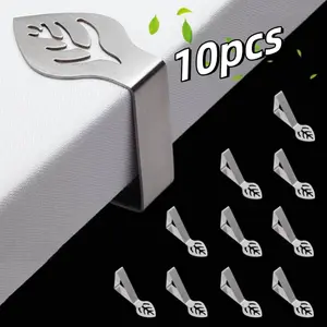 Table Cloth Clips for Outside Inside Table 10 Pack, Leaf Shape Picnic Tablecloth Holder Clip Large Stainless Steel Decorative Cover Clamp for Heavy Duty Party Wedding Restaurant Camping Essential