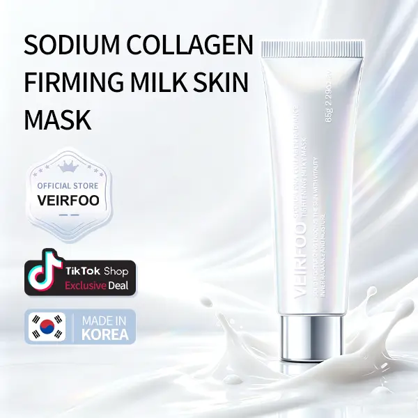 Korean Brands VEIRFOO DNA Sodium Collagen PDRN MilkVeil Calming Mask 65g Relieve Sensitive Redness Dry Itch
