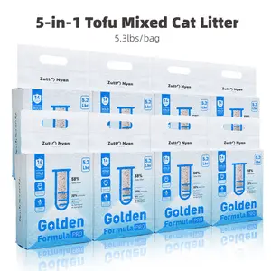 ZuttoNyan 5-in-1 Tofu Cat Litter 42.4lbs– Natural Rapid Clumping,Dust-Free Formula for Automatic Smart Litter Boxes,odor control,non-sticking Summervibes petlovers