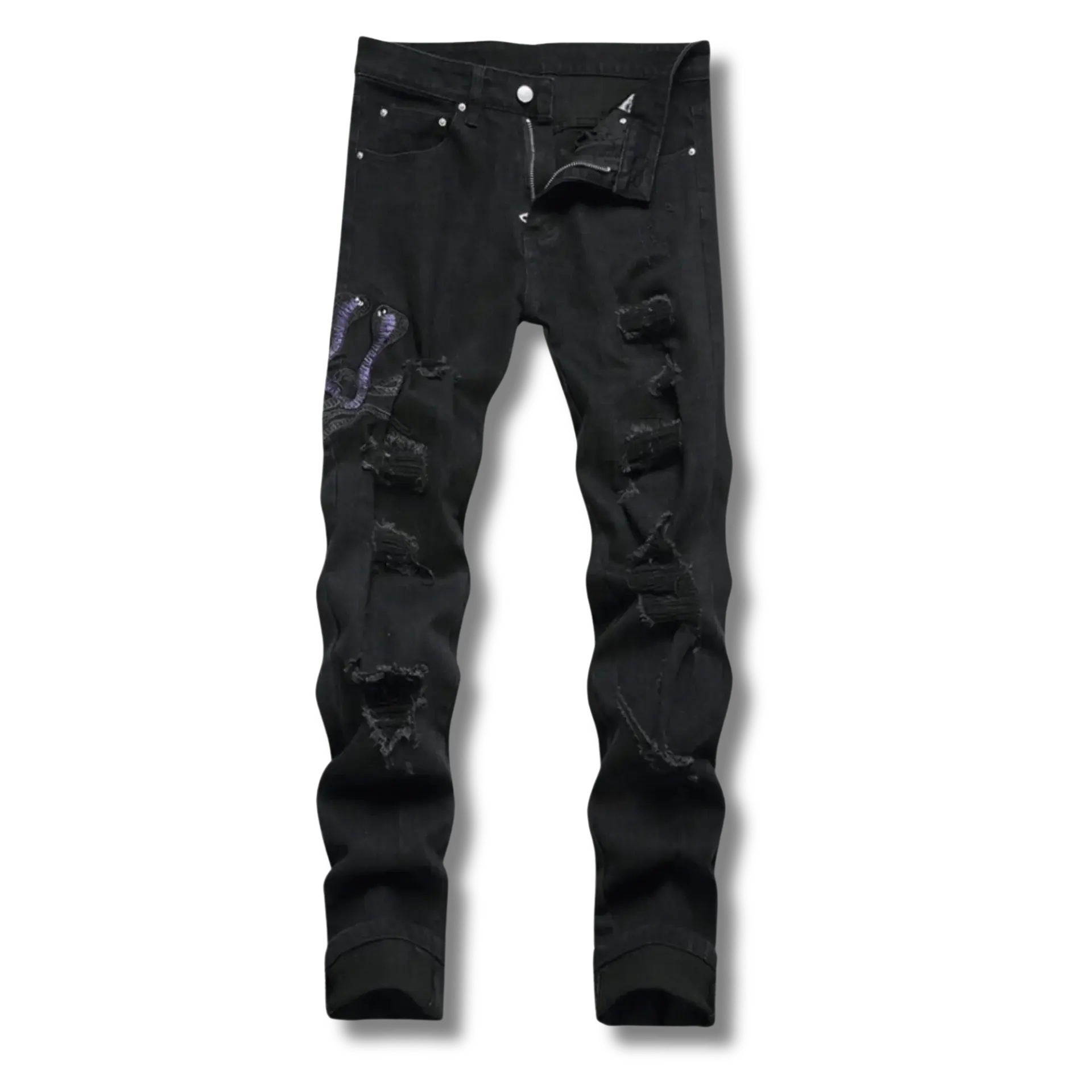 Drippyy Beats Select - Black Python Jeans