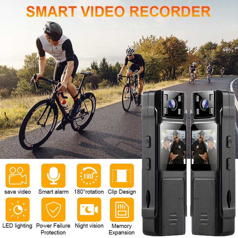 1080P HD Body Camera with 180° Rotating Lens - PortableClip-On Recorder, Night Vision, 130° Wide Angle, USBRechargeable for Security, Workplace Evidence, OutdoorAdventure & Content Creation