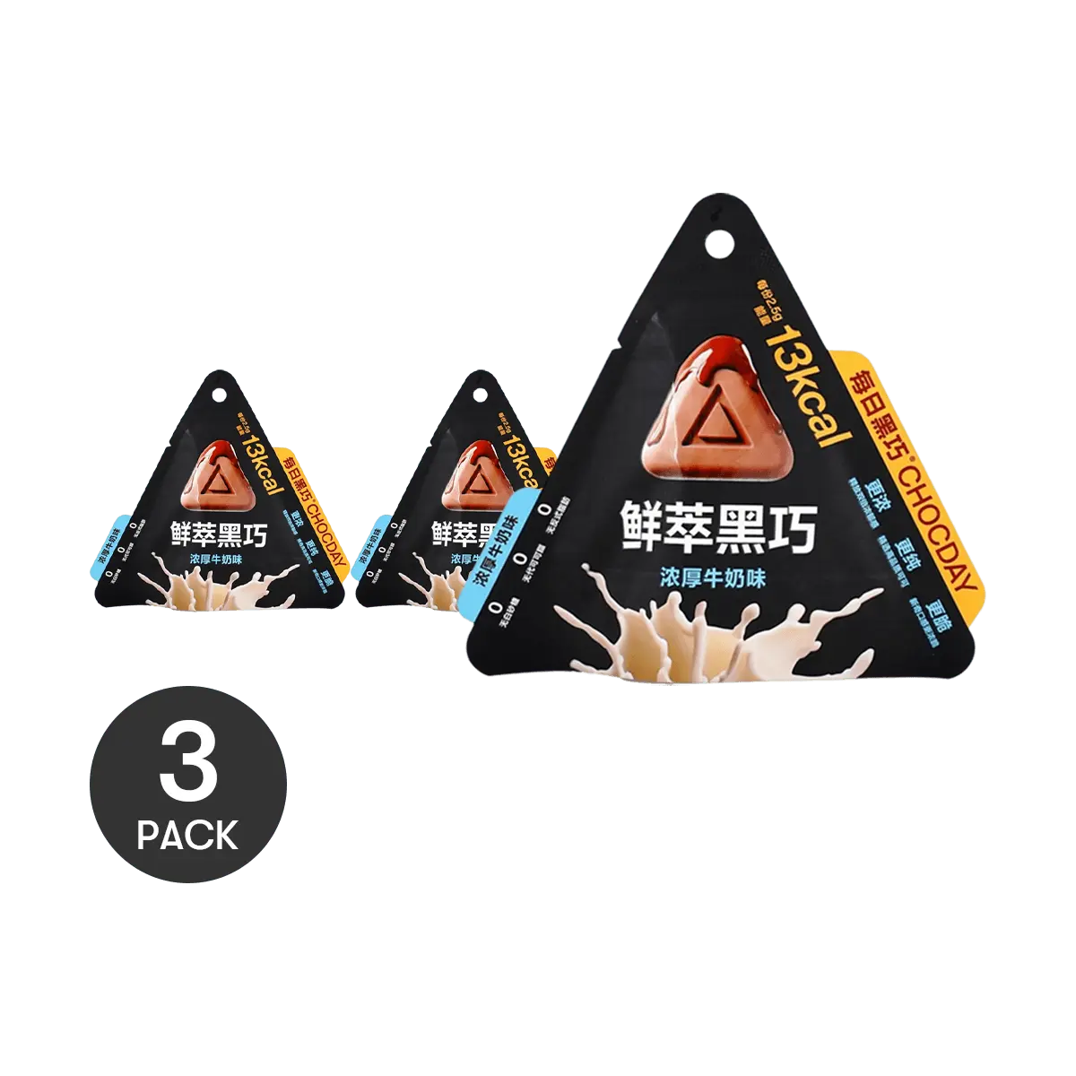 CHOCDAY Premium Dark Chocolate Crisps - Rich Milk Flavor, 6-Piece Pack (15g x 3) -  Lunar New Year Snack