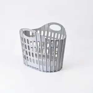 Foldable Laundry Basket Portable Clothes Storage (Gray)