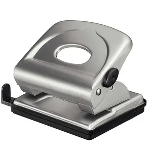 2 Hole Punch, 20 Sheet Capacity Hole Puncher, Paper Punch, Jam Resistant，Smart Touch Low Effort Comfort Handle, Alignment Guide, Gray