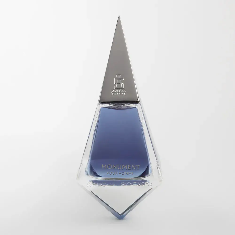 Aurora Scents Monument Pour Homme for Men 75ml - Fresh Aromatic Top Notes with Woody & Masculine Base Notes for Day & Evening Wear