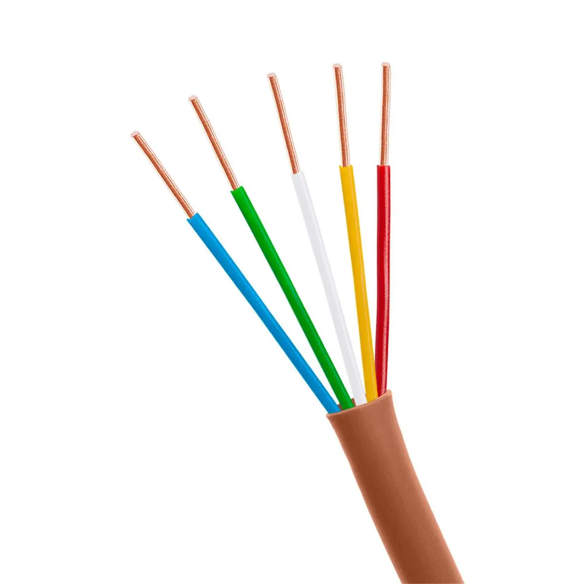 212 MAIN Unshielded 18AWG 5-Conductor Copper Vinyl Wrap Thermostat Wire - 500 ft 5-in-1 Residential HVAC Control Cable, Red, 5 In 1 Cables