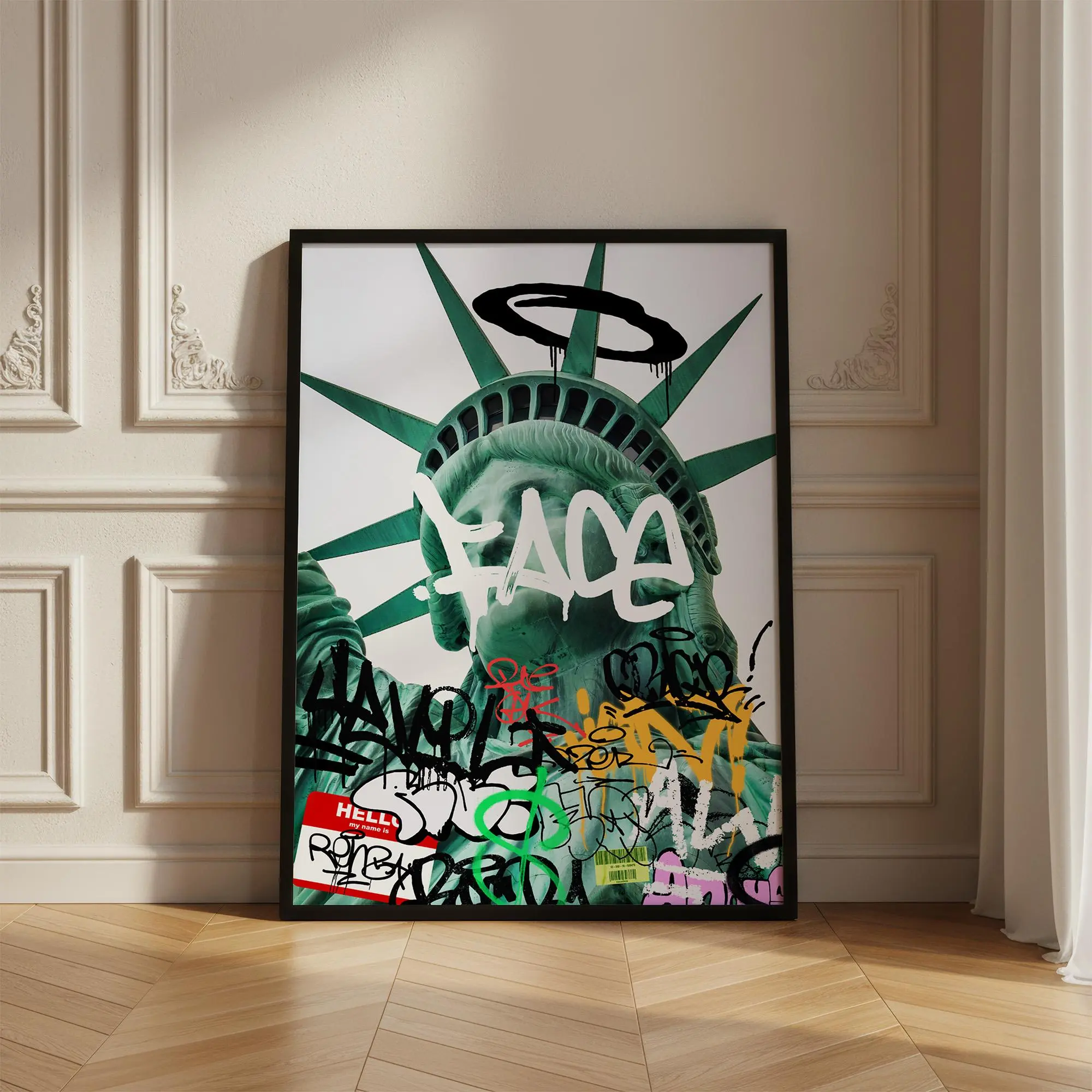 Graffiti Statue of Liberty Print: Bold Urban NYC Wall Art, Unframed Print Only