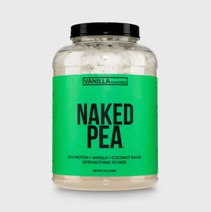Naked Pea Vanilla Protein Powder 5LB - Vegan Gluten-Free Dairy-Free Soy-Free GMO-Free with Organic Coconut Sugar - Free of Additives and Artificial Sweeteners - 17g Protein, 8g Carbs - Only 3 Ingredient