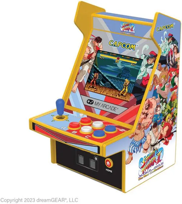 My Arcade DGUNL-4185 Super Street Fighter II Micro Player Pro Portable Retro Arcade Gaming Product - 2-in-1 Portable Gaming System, Video Game Machine with Cable