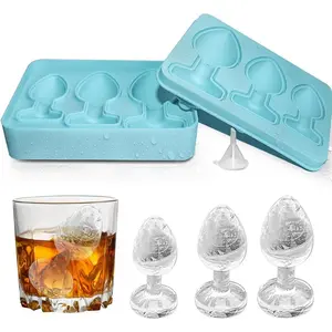 Prank Funny Ice Cube silicone Freezer Mold, Novelty Thicked Silicone Fun Shapes Ice Cube Tray for Adult Pranks, Bachelor Bachelorette Party, Cool Drinks, Bar Use, Custom DIY Ice Cube Molds, Blue