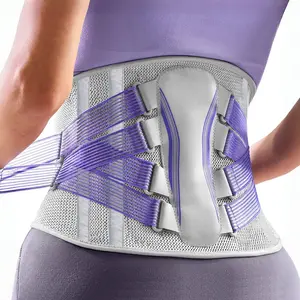 Breathable Mesh Waist Belt for Aerobic Exercise, Back Brace for Lower Back Unwell, Ergonomic Design and Soft 3D Knit Material, Adjustable Dual Direction Straps, Anti-Slip Wear Resistant Sweat Absorbent Powerful Lumbar Support Belt, Breathable Waistband
