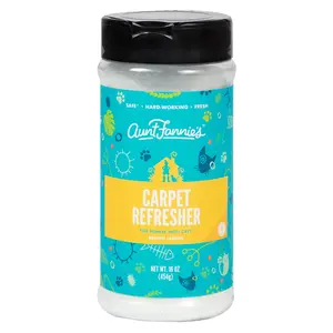 Aunt Fannie's Cat Carpet Refresher, Odor Neutralizing Powder for Homes with Cats & Kittens, Lemon Scent