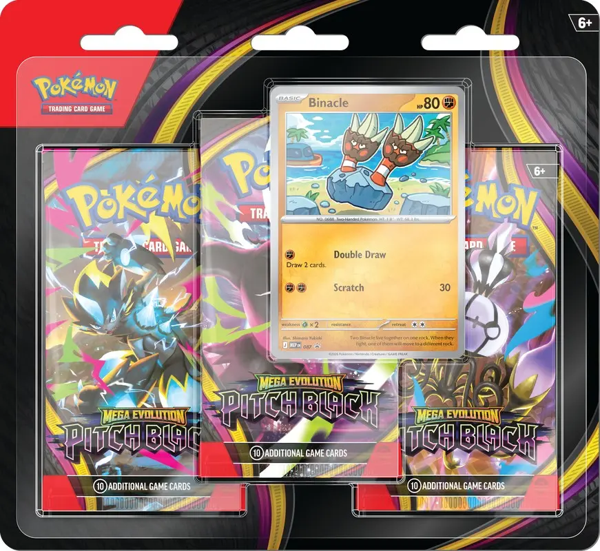 Pokémon TCG: Mega Evolution ME05 Pitch Black 3-Pack Blister