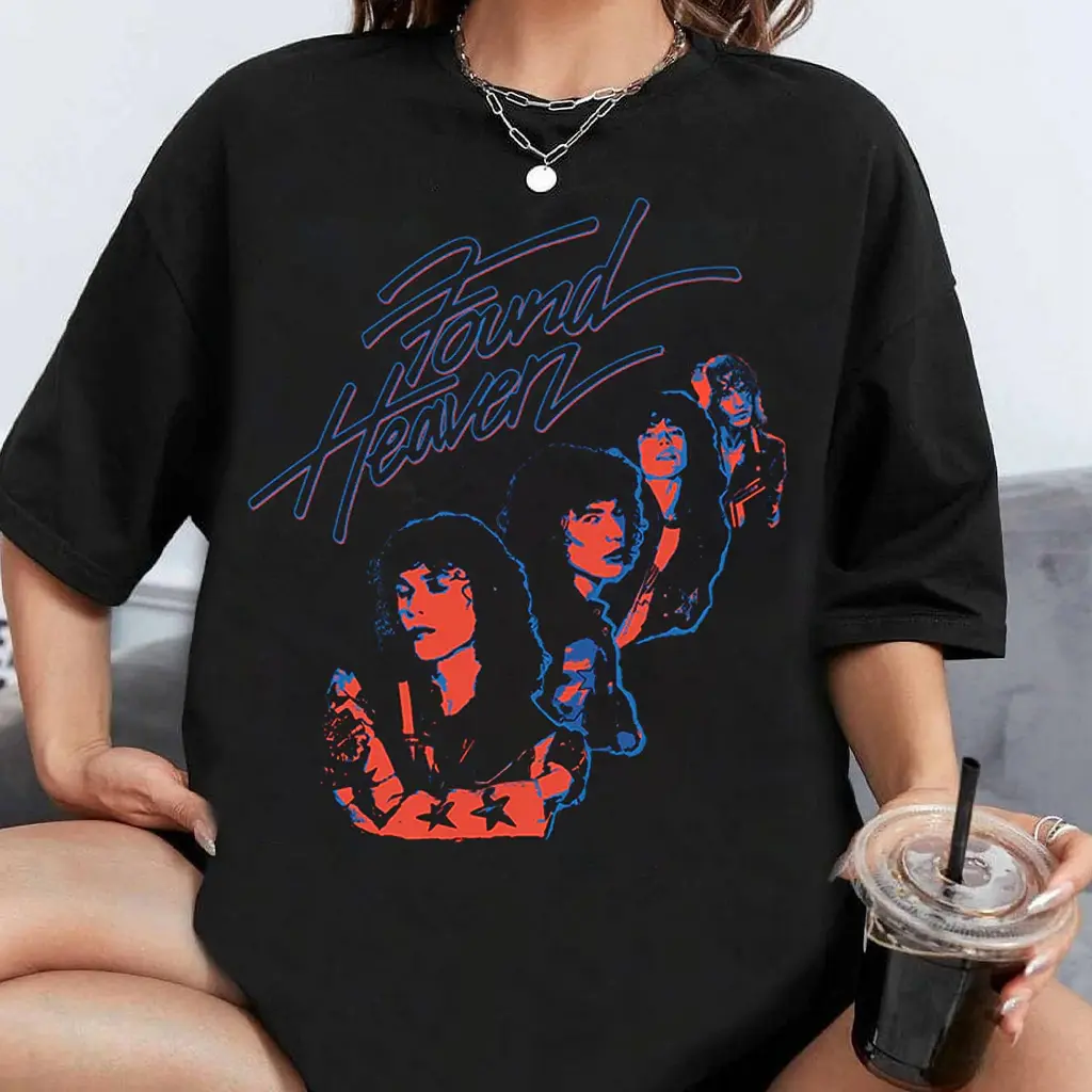 BLACK FOUND HEAVEN TEE - Conan Gray Music Merch Style T-Shirt