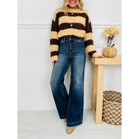 Judy Blue The One For Me Retro Wide Leg Jeans