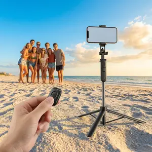 Selfie Stick Tripod, All in One Extendable Phone Tripod with Wireless Remote, Portable Travel Tripod Stand for Live Streaming, Video Recording, Group Photo, Vlog, Compatible with iPhone 15 14 13 12 Pro Max Android Samsung#SummerVibes