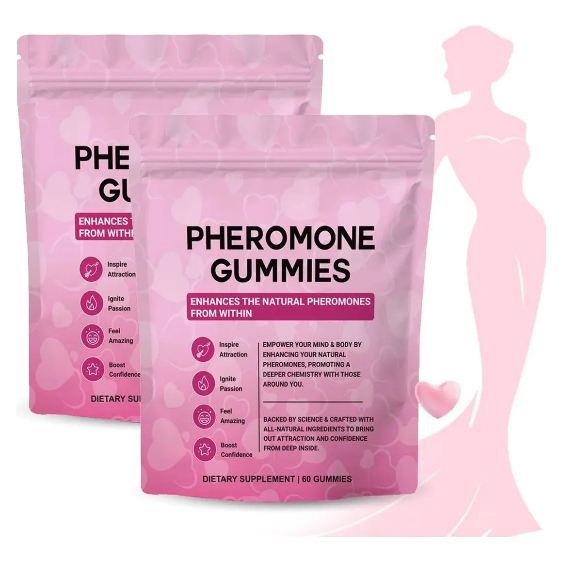 Plant-Based Feminine Wellness Gummies Daily Confidence & Self-Care Support| Dietary Supplement (60 Gummies)