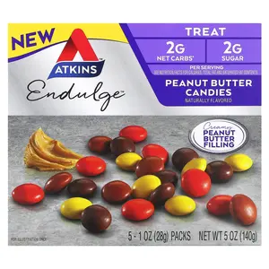 Atkins Endulge, Peanut Butter Candies, 5 Bars, 1 oz (28 g) Each
