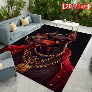 2D flat large bestseller velvet carpet, fashionable Doberman portrait for patio camper, balcony picnic area, outdoor decoration, home decoration, game room entrance mat